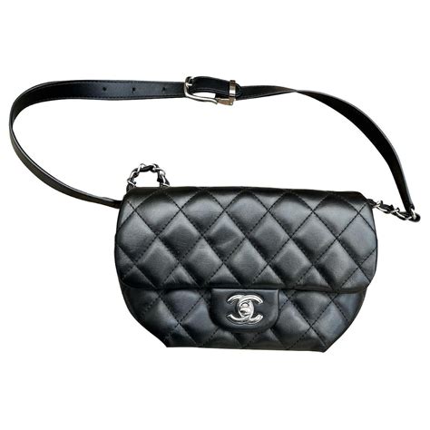 sac banane chanel|Chanel denim shopping bags.